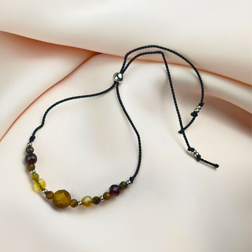 Alternative view of Bransoletka Znak Zodiaku Lew - cytryn, granat, tygrysie oko