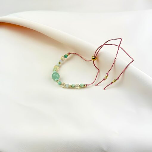 Alternative view of Bransoletka Znak Zodiaku Panna - cytryn, amazonit, awenturyn