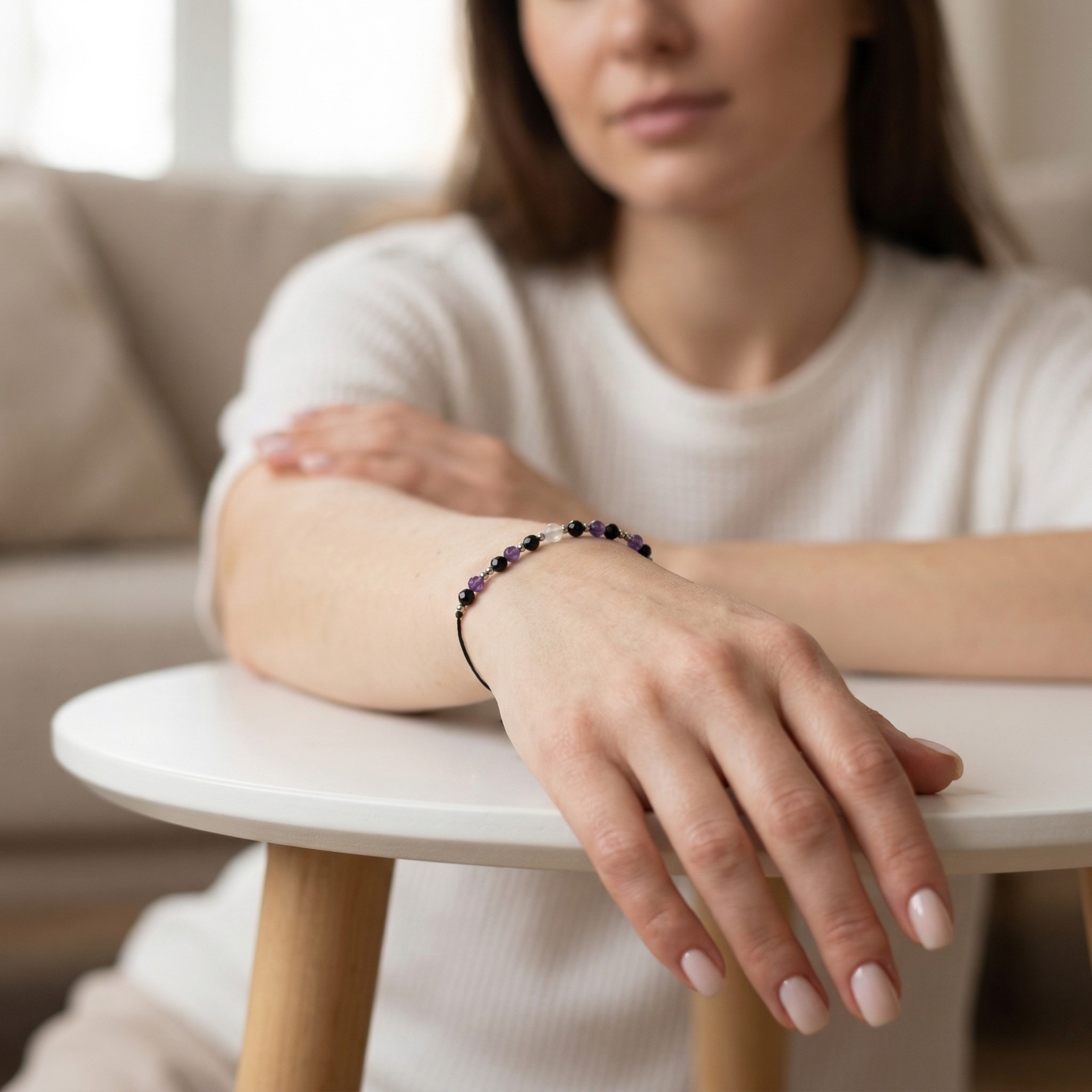 Podziękowanie dla Matki Chrzestnej – Bransoletka: Ametyst, Kryształ Górski, Turmalin - obrazek 9