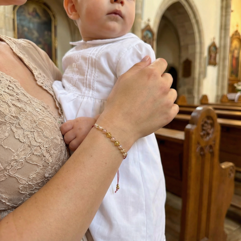 Alternative view of Czy zostaniesz moją Matką Chrzestną? – Bransoletka Kryształ Górski i Cytryn