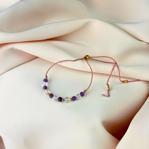 Alternative view of Bransoletka dla Babci - ametyst, kryształ górski