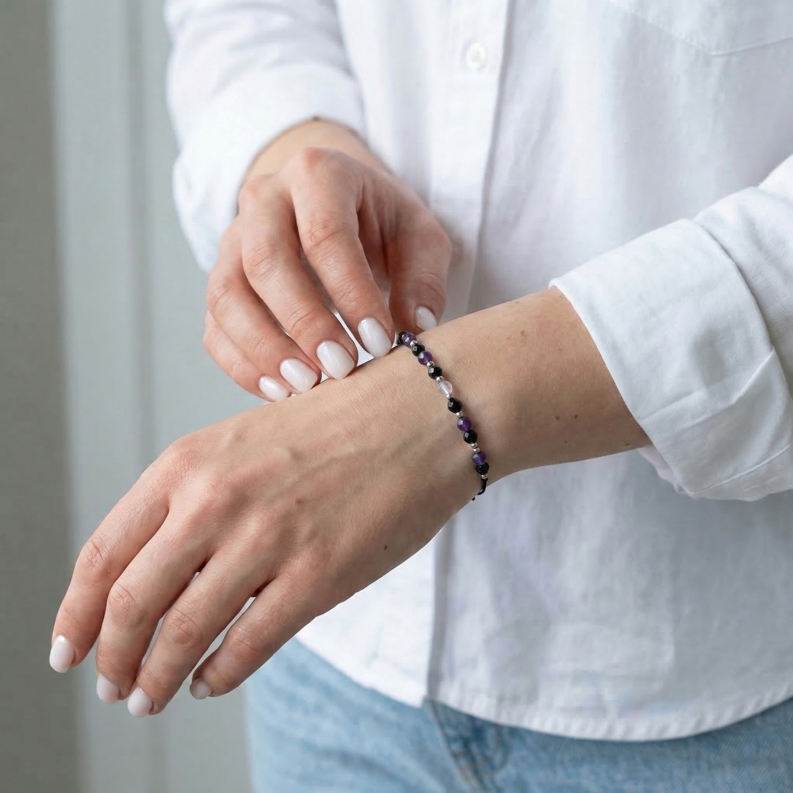 bransoletka ametyst turmalin