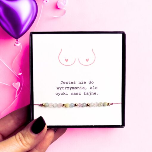 Bransoletka Morganit - Jesteś nie do wytrzymania | Prezent dla Niej