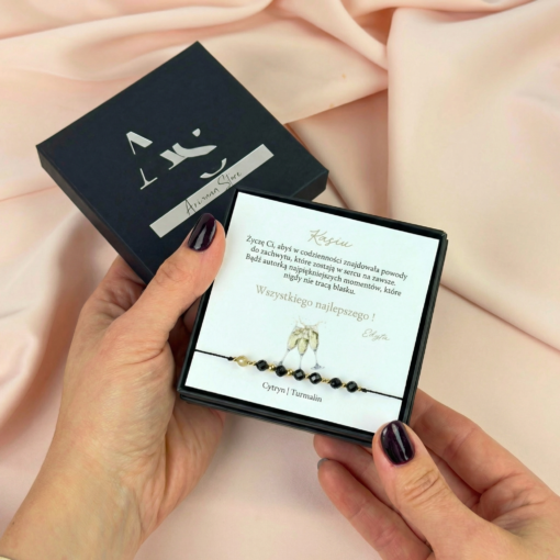Alternative view of Bransoletka na urodziny – Czarny Turmalin i Cytryn – Kamienie Naturalne