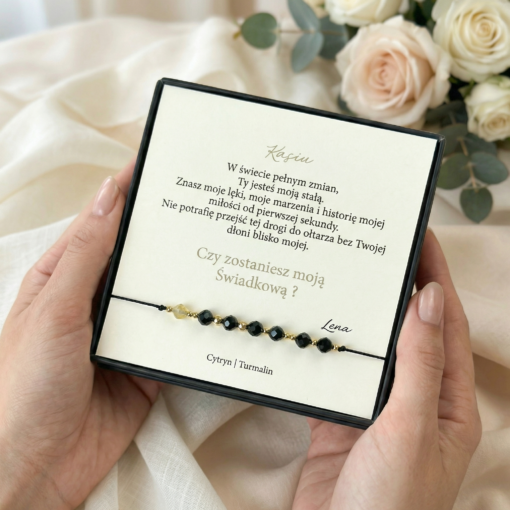 Alternative view of Czy zostaniesz moją Świadkową? – Bransoletka Talizman – Turmalin i Cytryn