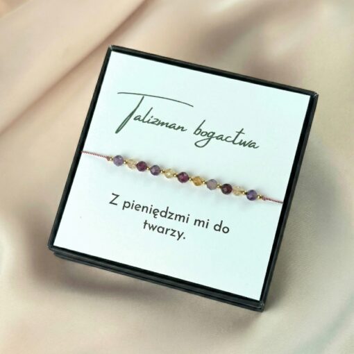 Alternative view of Talizman Bogactwa – „Z pieniędzmi mi do twarzy” | Rubin, Ametyst, Cytryn